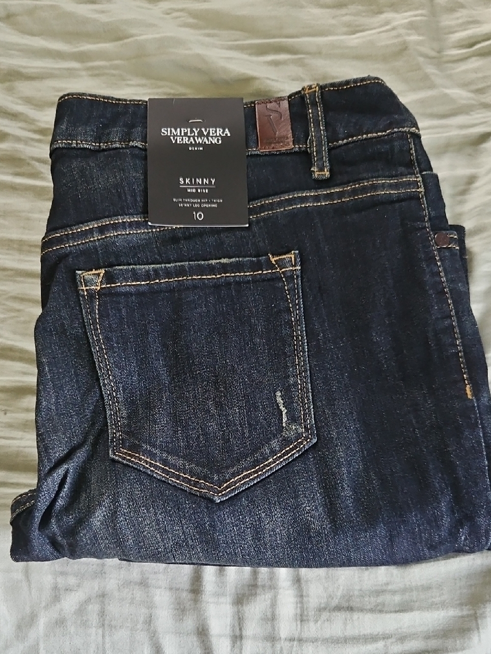NWT Simply Vera Vera Wang Men's Skinny Jeans - Dark Indigo